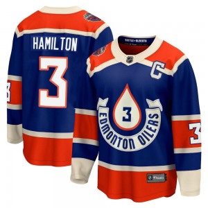 Men's Fanatics Branded Edmonton Oilers Al Hamilton Royal Breakaway 2023 Heritage Classic Jersey - Premier