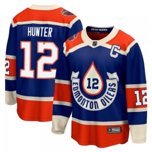 Men's Fanatics Branded Edmonton Oilers Dave Hunter Royal Breakaway 2023 Heritage Classic Jersey - Premier