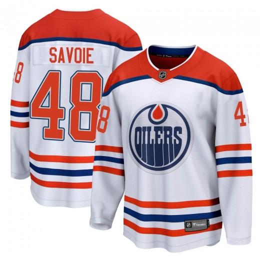 Men's Fanatics Branded Edmonton Oilers Carter Savoie White 2020/21 Special Edition Jersey - Breakaway
