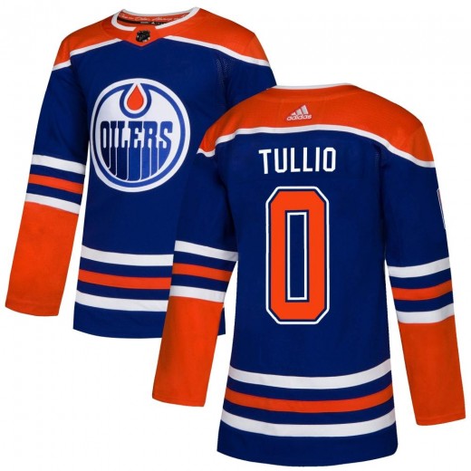Men's Adidas Edmonton Oilers Tyler Tullio Royal Alternate Jersey - Authentic