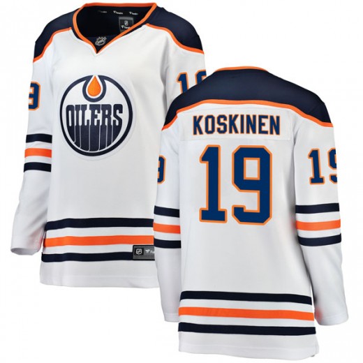 Women's Fanatics Branded Edmonton Oilers Mikko Koskinen White Away Jersey - Breakaway
