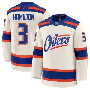 Men's Fanatics Edmonton Oilers Al Hamilton Light Beige Alternate Jersey - Premium