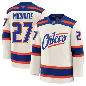 Men's Fanatics Edmonton Oilers Owen Michaels Light Beige Alternate Jersey - Premium