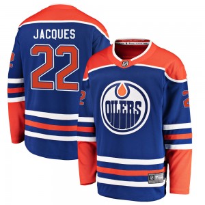 Youth Fanatics Branded Edmonton Oilers Jean-Francois Jacques Royal Alternate Jersey - Breakaway