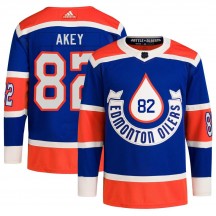 Youth Adidas Edmonton Oilers Beau Akey Royal 2023 Heritage Classic Primegreen Jersey - Authentic