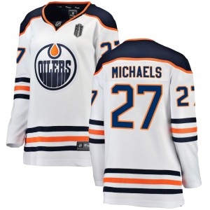 Women's Fanatics Branded Edmonton Oilers Owen Michaels White Away 2025 Stanley Cup Final Jersey - Breakaway