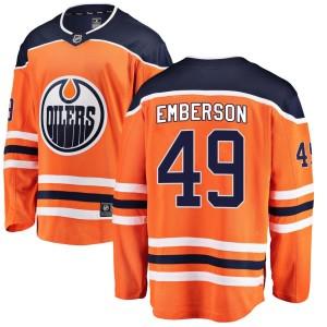 Youth Fanatics Branded Edmonton Oilers Ty Emberson Orange Home Jersey - Breakaway