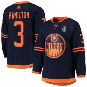 Youth Adidas Edmonton Oilers Al Hamilton Navy Alternate Primegreen Pro 2025 Stanley Cup Final Jersey - Authentic