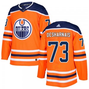 Men's Adidas Edmonton Oilers Vincent Desharnais Orange r Home Jersey - Authentic