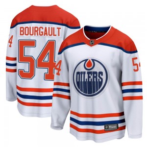 Youth Fanatics Branded Edmonton Oilers Xavier Bourgault White 2020/21 Special Edition Jersey - Breakaway