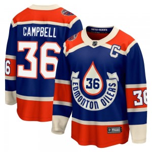 Youth Fanatics Branded Edmonton Oilers Jack Campbell Royal Breakaway 2023 Heritage Classic Jersey - Premier