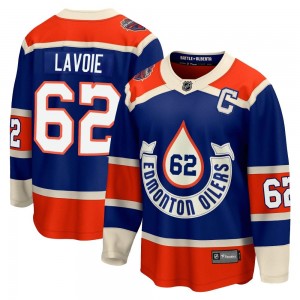 Youth Fanatics Branded Edmonton Oilers Raphael Lavoie Royal Breakaway 2023 Heritage Classic Jersey - Premier