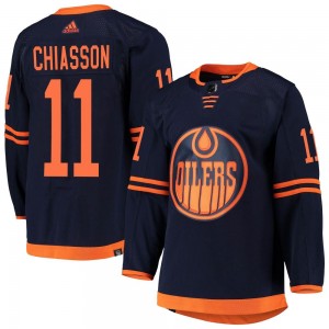 Youth Adidas Edmonton Oilers Jake Chiasson Navy Alternate Primegreen Pro Jersey - Authentic