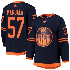Youth Adidas Edmonton Oilers Viljami Marjala Navy Alternate Primegreen Pro Jersey - Authentic