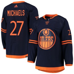 Youth Adidas Edmonton Oilers Owen Michaels Navy Alternate Primegreen Pro Jersey - Authentic