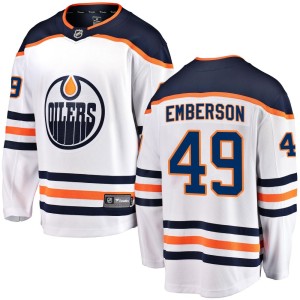 Men's Fanatics Branded Edmonton Oilers Ty Emberson White Away Jersey - Breakaway