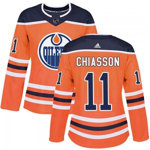 Women's Adidas Edmonton Oilers Jake Chiasson Orange r Home Jersey - Authentic
