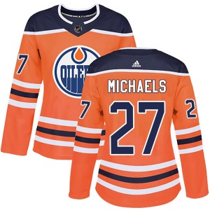 Women's Adidas Edmonton Oilers Owen Michaels Orange r Home Jersey - Authentic