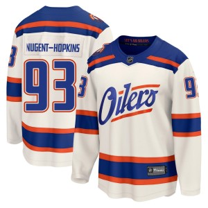 Youth Fanatics Edmonton Oilers Ryan Nugent-Hopkins Light Beige Alternate Jersey - Breakaway