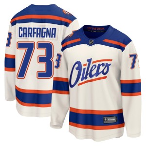 Men's Fanatics Edmonton Oilers Damien Carfagna Light Beige Alternate Jersey - Breakaway