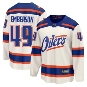 Men's Fanatics Edmonton Oilers Ty Emberson Light Beige Alternate Jersey - Breakaway