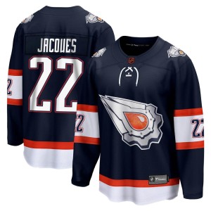 Men's Fanatics Branded Edmonton Oilers Jean-Francois Jacques Navy Special Edition 2.0 Jersey - Breakaway