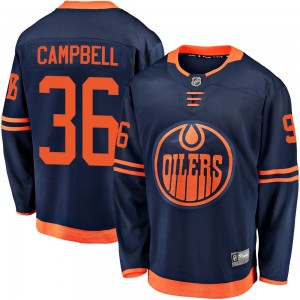 Men's Fanatics Branded Edmonton Oilers Jack Campbell Navy Alternate 2018/19 Jersey - Breakaway