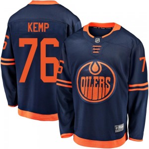 Men's Fanatics Branded Edmonton Oilers Philip Kemp Navy Alternate 2018/19 Jersey - Breakaway