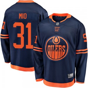 Men's Fanatics Branded Edmonton Oilers Eddie Mio Navy Alternate 2018/19 Jersey - Breakaway