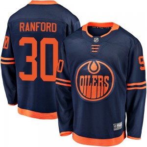 Men's Fanatics Branded Edmonton Oilers Bill Ranford Navy Alternate 2018/19 Jersey - Breakaway