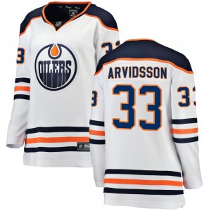 Women's Fanatics Branded Edmonton Oilers Viktor Arvidsson White Away Jersey - Breakaway