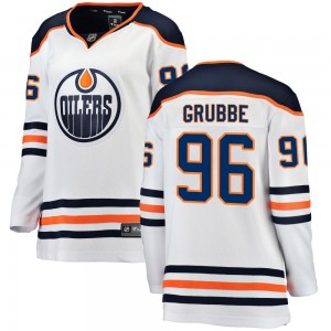Women's Fanatics Branded Edmonton Oilers Jayden Grubbe White Away Jersey - Breakaway