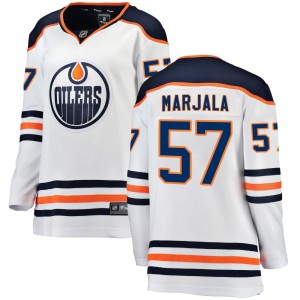 Women's Fanatics Branded Edmonton Oilers Viljami Marjala White Away Jersey - Breakaway