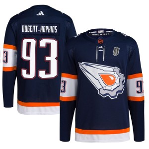 Men's Adidas Edmonton Oilers Ryan Nugent-Hopkins Navy Reverse Retro 2.0 2025 Stanley Cup Final Jersey - Authentic