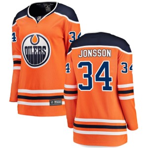 Women's Fanatics Branded Edmonton Oilers Samuel Jonsson Orange Home Jersey - Breakaway