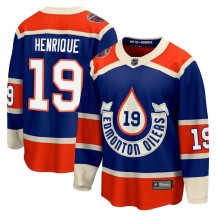 Men's Fanatics Branded Edmonton Oilers Adam Henrique Royal Breakaway 2023 Heritage Classic Jersey - Premier