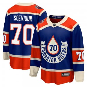 Men's Fanatics Branded Edmonton Oilers Colton Sceviour Royal Breakaway 2023 Heritage Classic Jersey - Premier